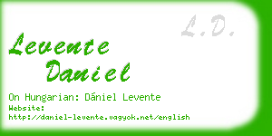 levente daniel business card
